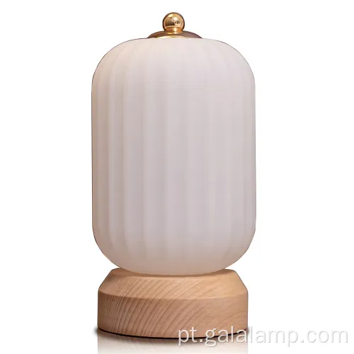 Luz de mesa de lanterna elegante para design doméstico contemporâneo